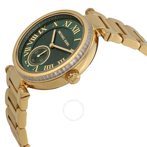 Michael Kors Skylar Emerald Green Dial Gold